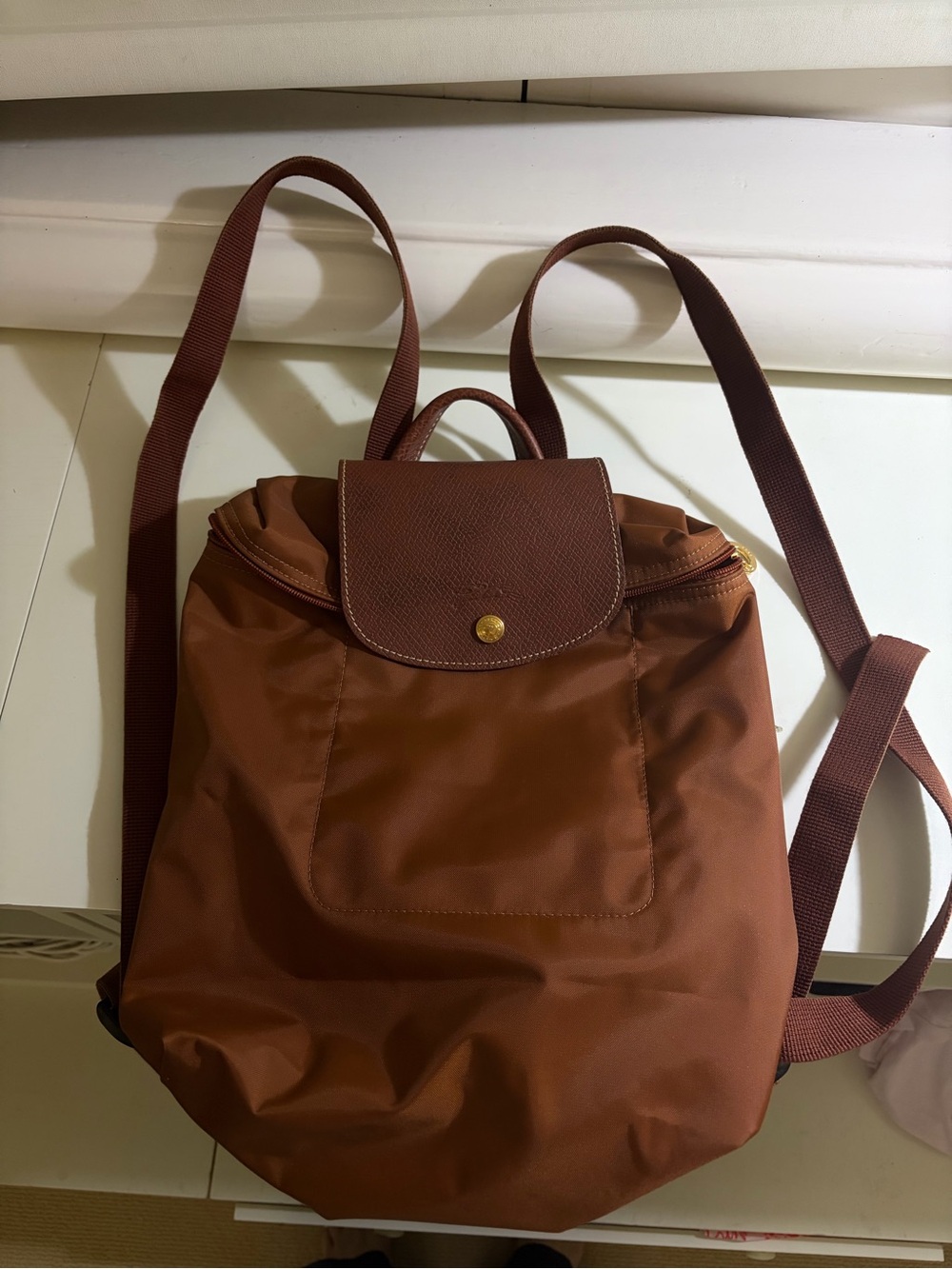 Longchamp Le Pliage Backpack in Rust - Picture 2 of 8